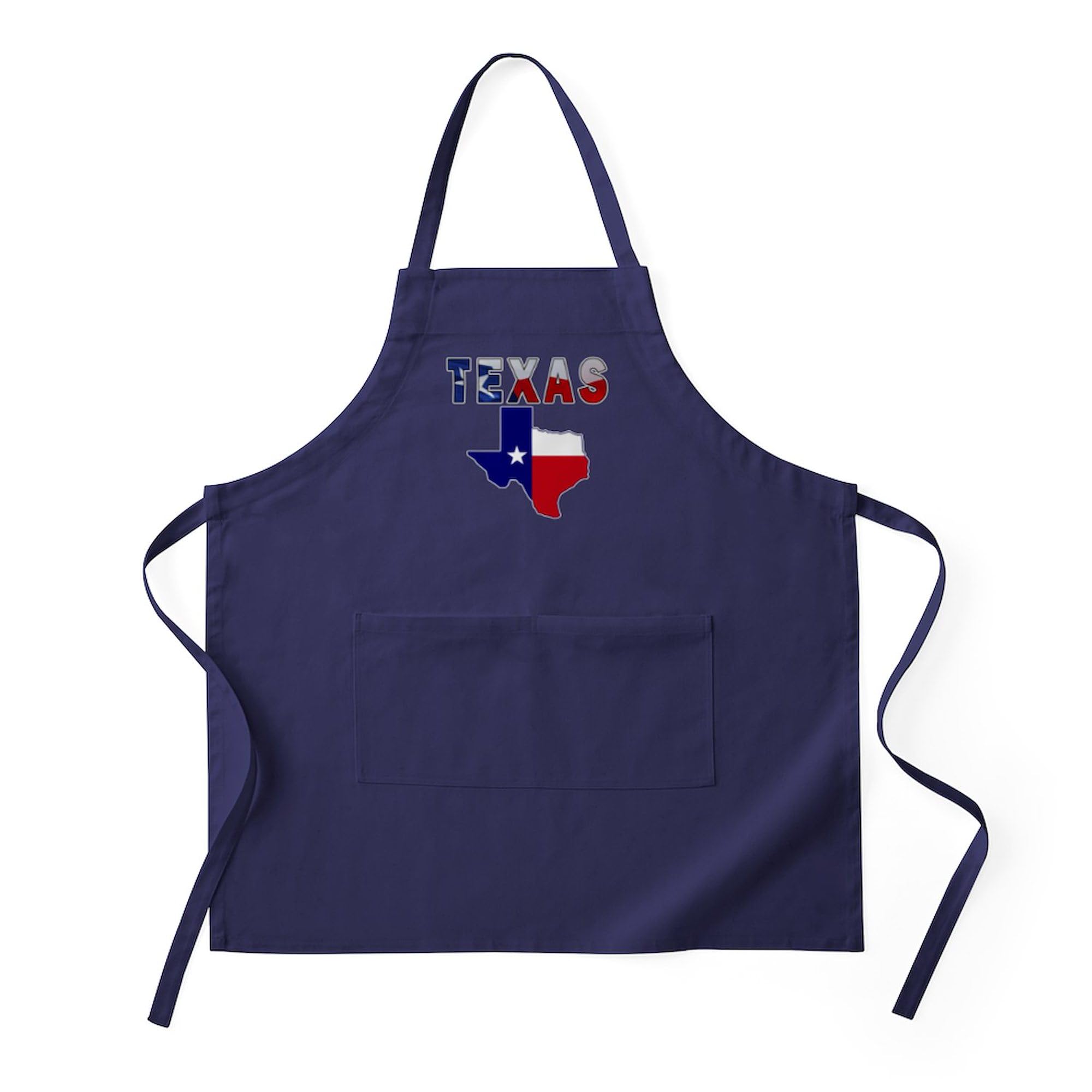 CafePress Flag Map With Texas Kitchen Apron with Pockets, Grilling Apron, Baking Apron