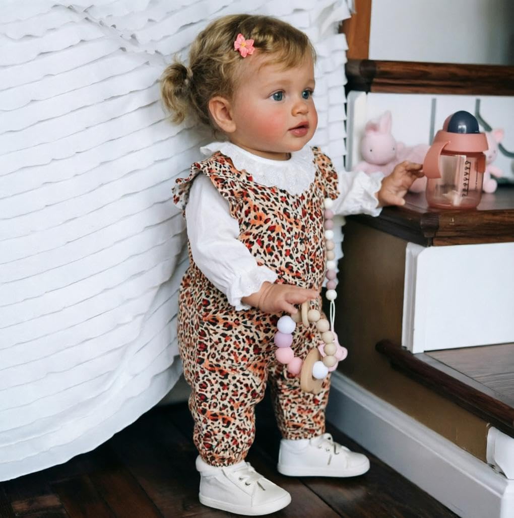 RXDOLL 26 Zoll Lebensechte Reborn Baby Puppen Kleinkind Mädchen, Große Realistische Babypuppe aus Stoffkörper, Weiche Vinyl-Babypuppe für Mädchen und Jungen Geschenkspielzeug