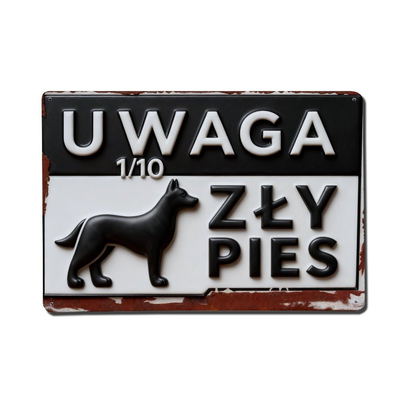 Beware Bad Dog Warning Sign Metal Tin Sign Plaque