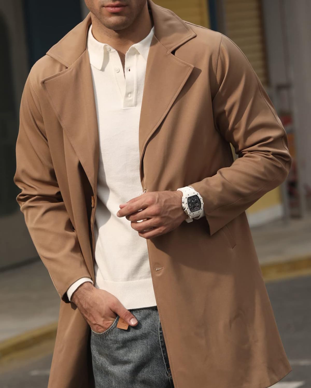 TSAR BOMBA Mens Watches Luxury Tonneau Watches for Men Waterproof 50M Analog Replica Watch Chronograph Calendar Date Men’s Dress Business Work Watch Diver Large Square Face Wristwatch