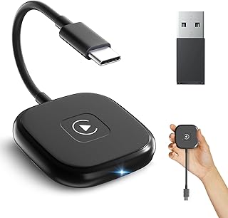 HEI LIANG CarPlay Wireless Adapter for Factory Wired CarPlay 2023 Upgrade Plug & Play Dongle Converts Wired to Wireless Fast and Easy Use Fit for Cars from 2016 & iPhone iOS 10+