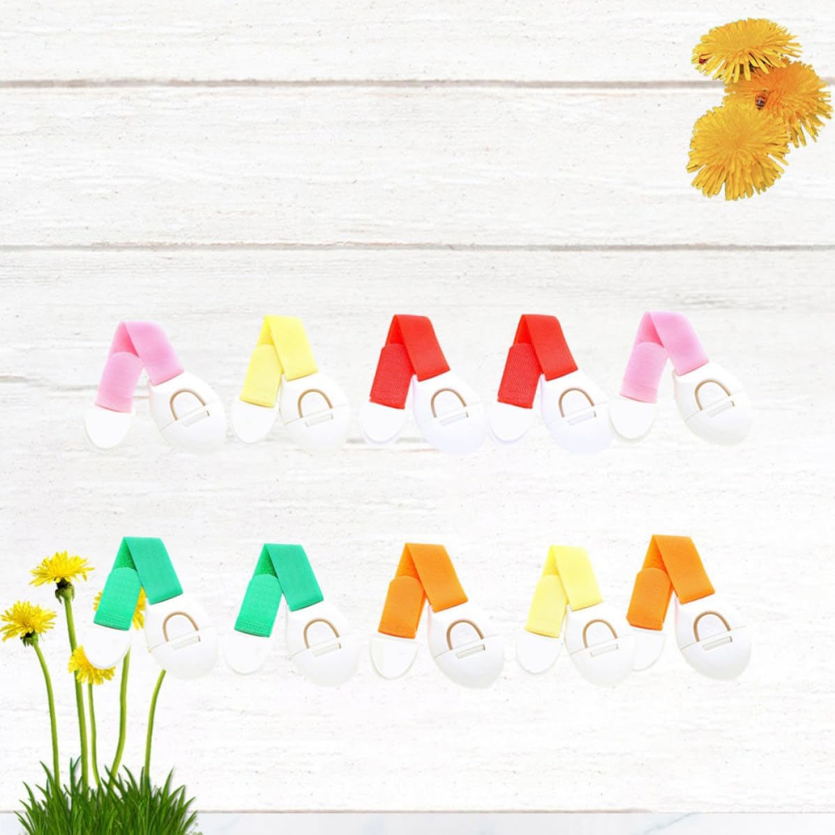 Toddmomy 10pcs Safety Cabinet Locks, Self-adhesive Pp Material, Securely Latch Doors and Toilets, Simple Design Proof Locks for Home Safety Random Color