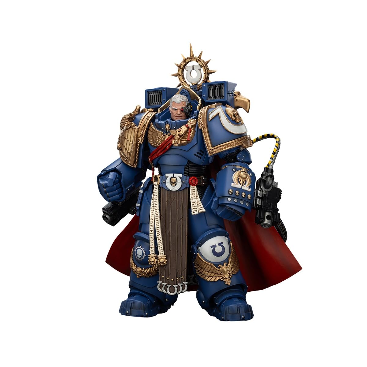 JOYTOY Warhammer 40 000 1/18 Ultramarines Marneus Calgar, mistrz rozdziału ze zbroją MkX Gravis i rękawicami Ultramar, 13,5 cm, zestawy kolekcjonerskich figurek akcji