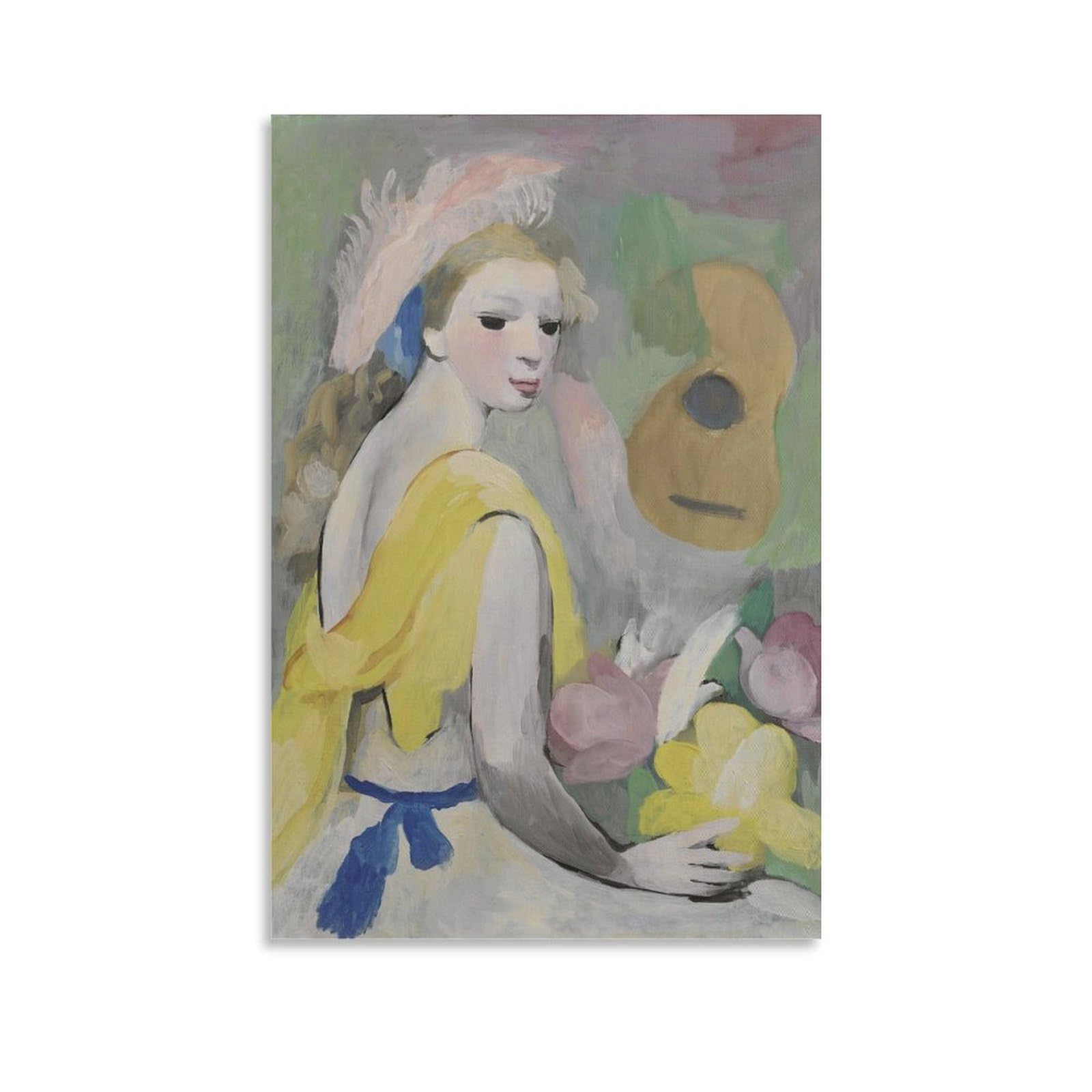 Amazon.de: KOOHTAA Marie Laurencin Femme À La Guitare Aux Fleurs
