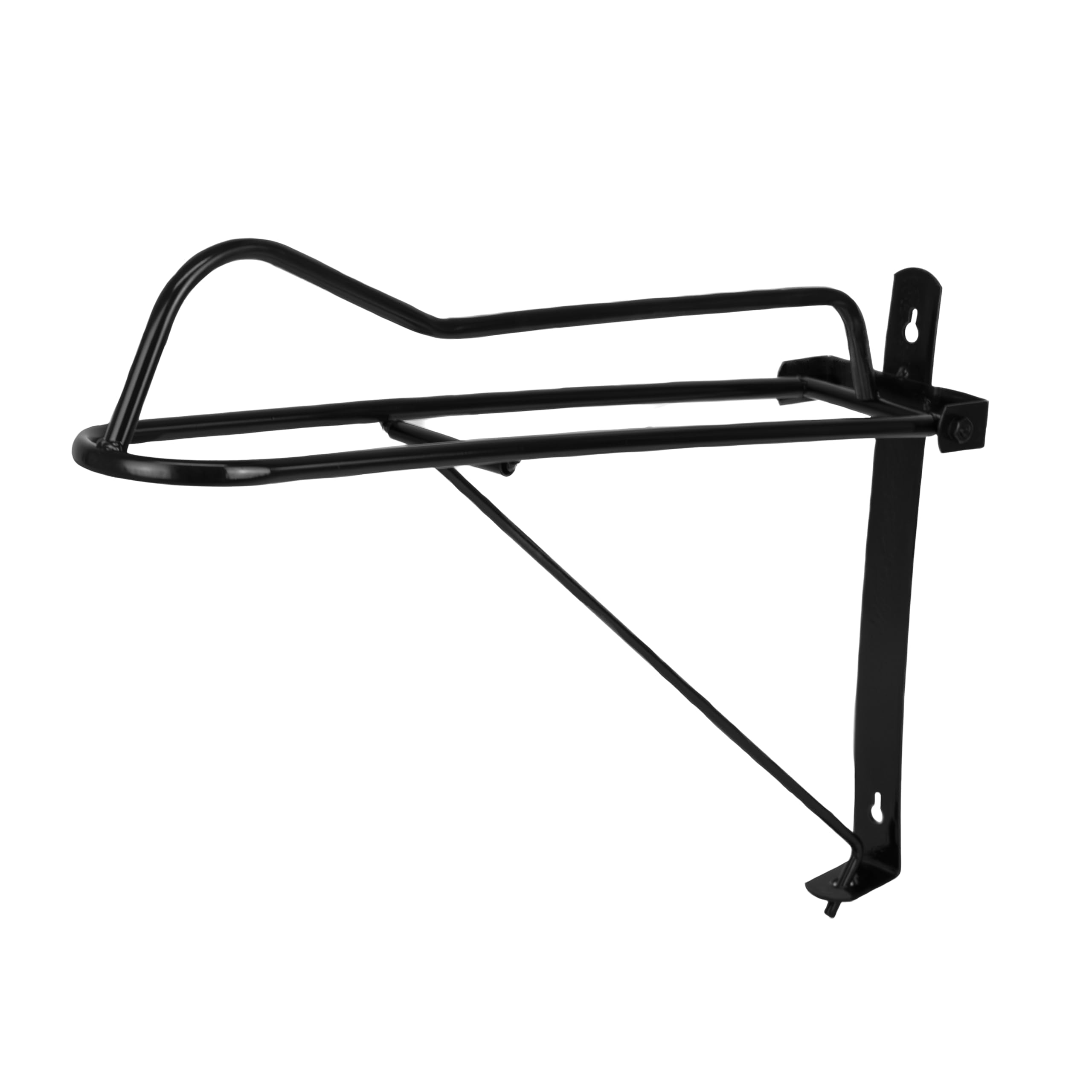 Gs Equestrian Black & Country Collapsible Wall Mount Saddle Rack – Foldable Metal Saddle Holder For Tack Room & Stable Storage