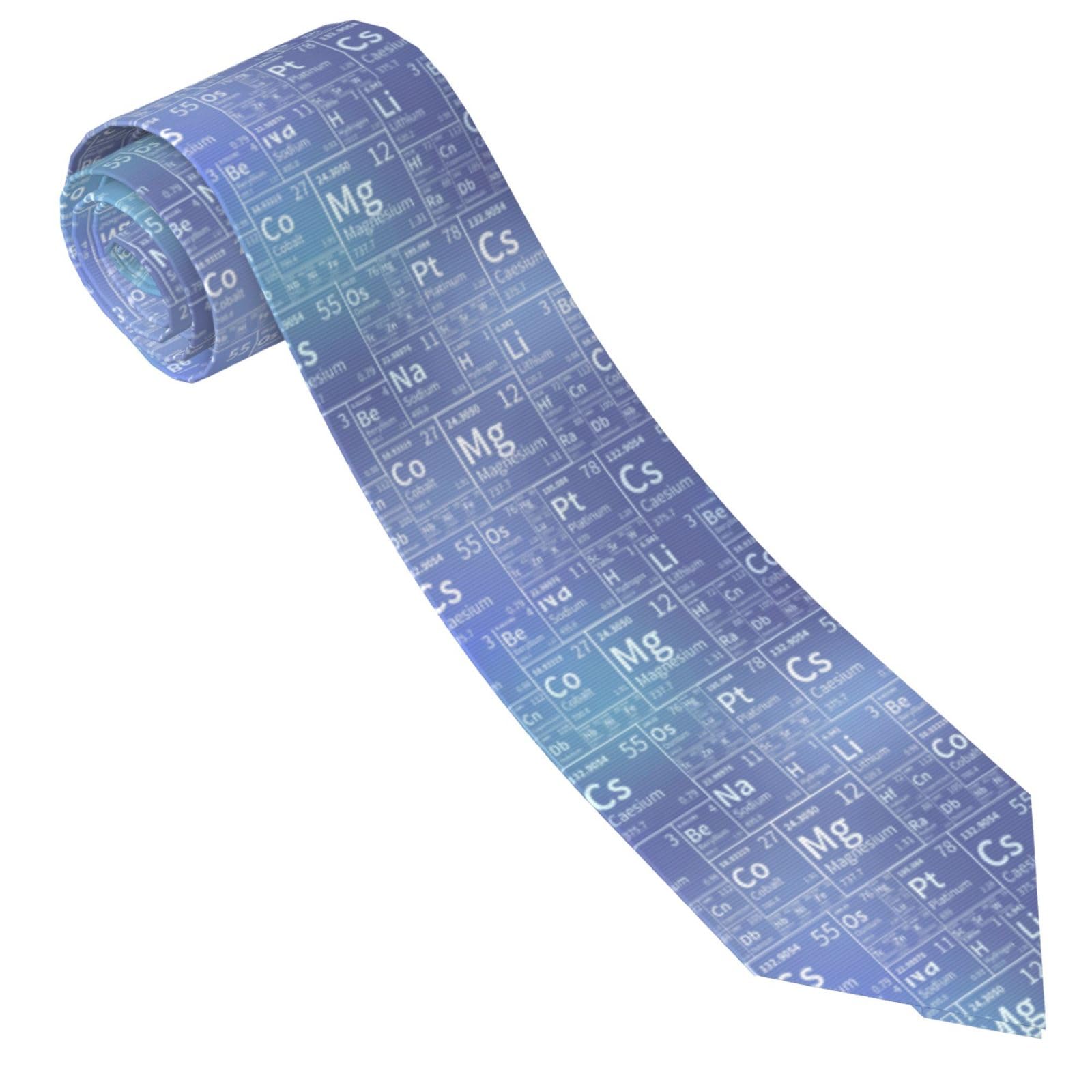 Anceky Unisex As Pic Mens Classic Necktie For Business,Formal,Wedding Chemical-Periodic-Table-Funny Tie