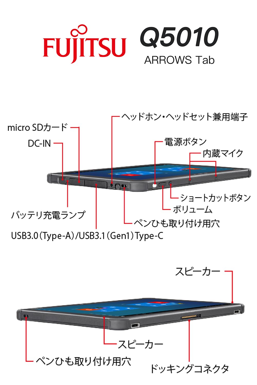 Amazon.co.jp: 【整備済み品】富士通 ARROWS Tab Q5010｜10.1型 WUXGA