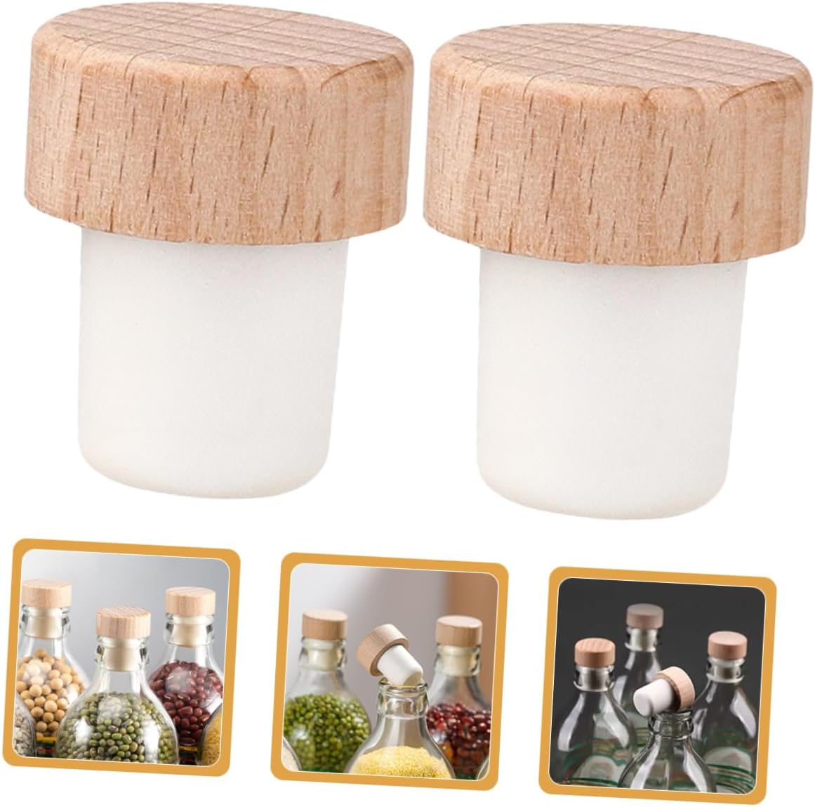 Generic 24pcs Shaped Wine Bottle Stoppers Corks for Beer and Glass Bottles for DIY Crafts and Laboratory Use Precision Sealing and Temperature Resilience