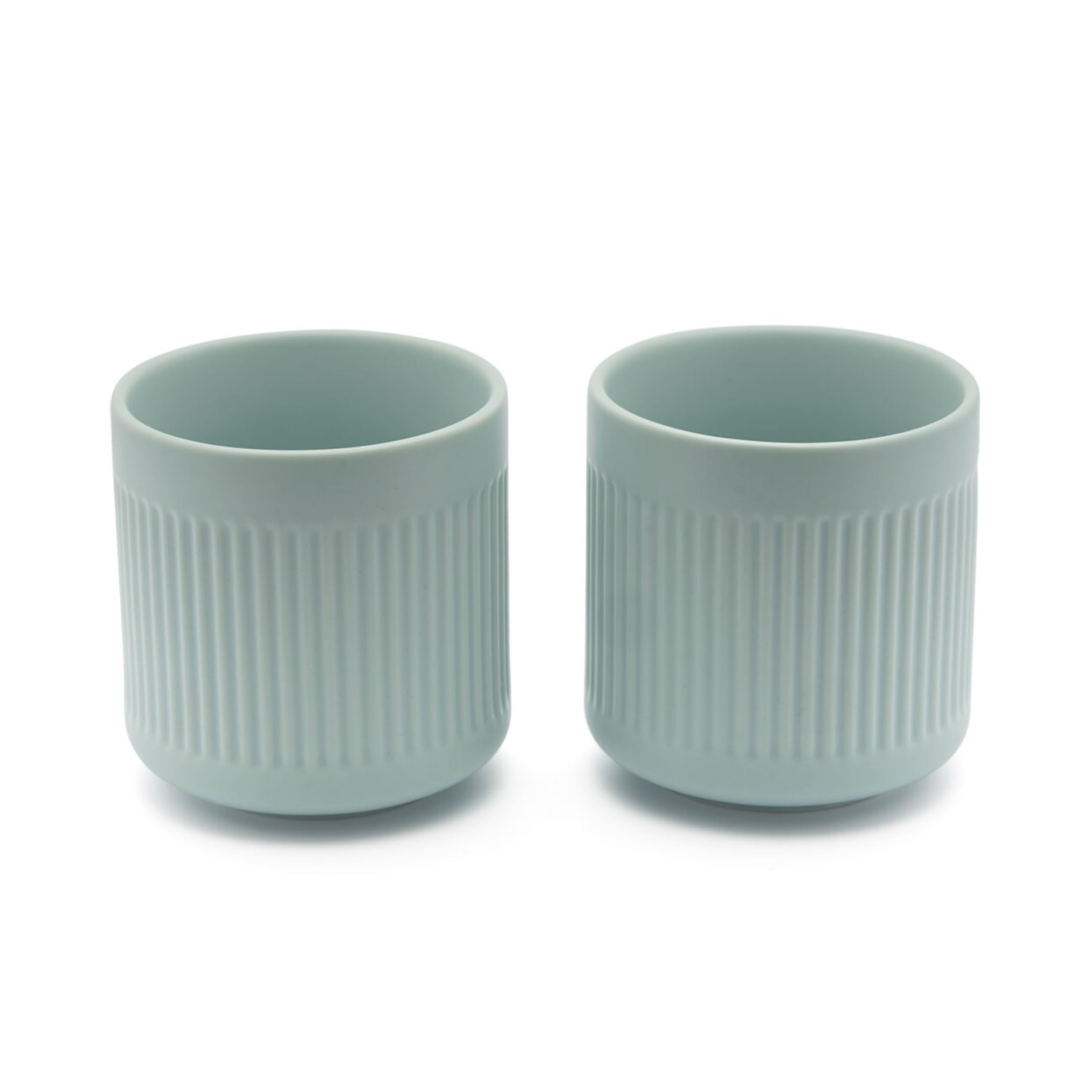 Porcelain Tea Mugs Blue - Set of 2 Tea Cups with 300 ml Capacity Each