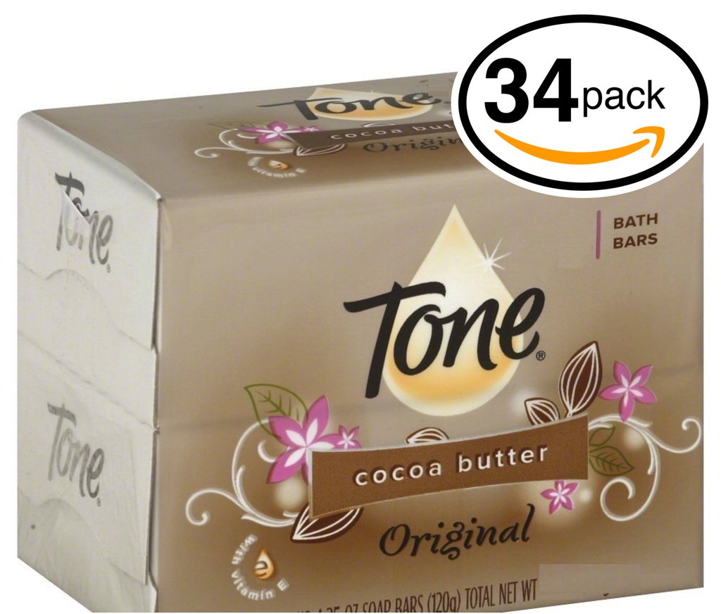 (PACK OF 34 BARS) Tone Soap Bath Bar, Original Scent. COCOA