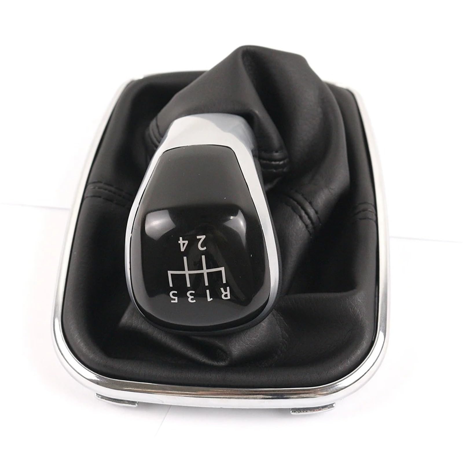BWSDMZJQRT Car Gear Shifter Knob for Bora for Jetta MT 1999 2000 2001 2002 2003 2004 12mm Car Gear Shift Knob Lever Shifter Gaitor Boot(5 Speed)