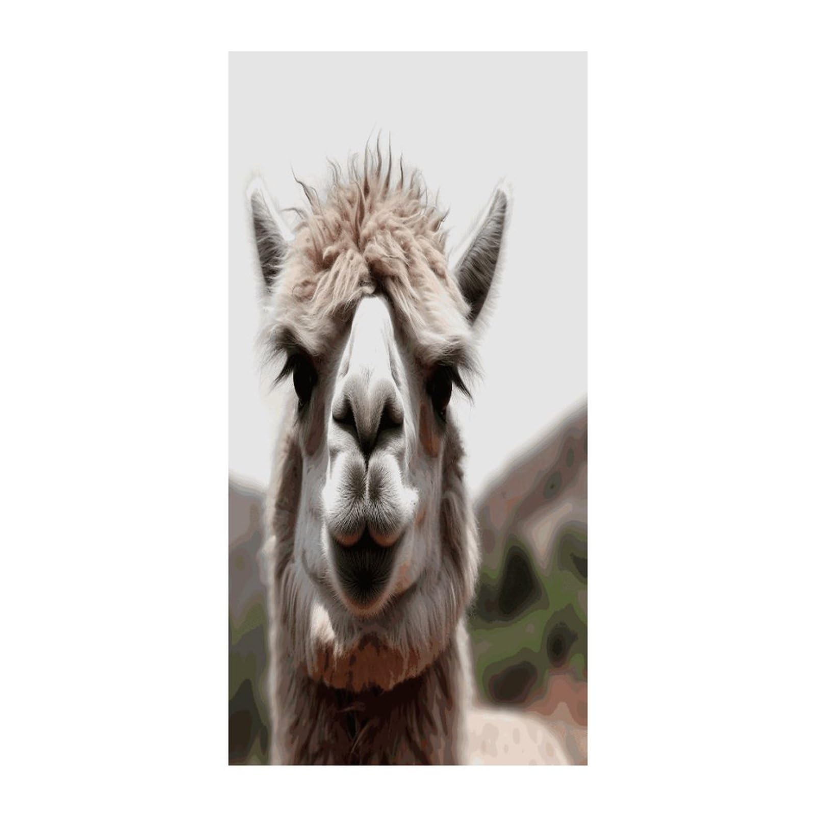 Fekiloot Style Funny Alpaca Llama Door Curtain Room Divider Curtains