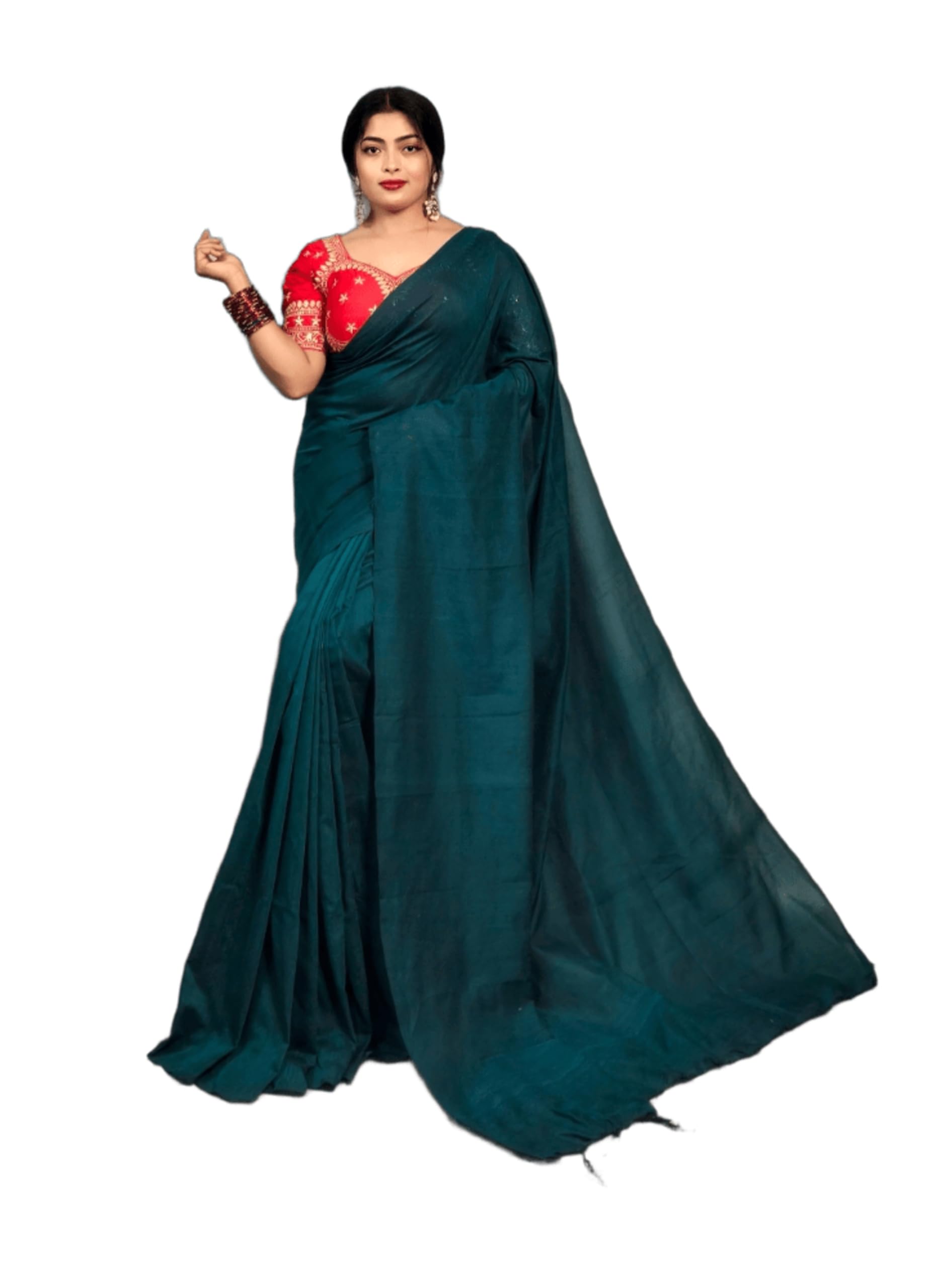 Plane Khadi Saree-picture-33