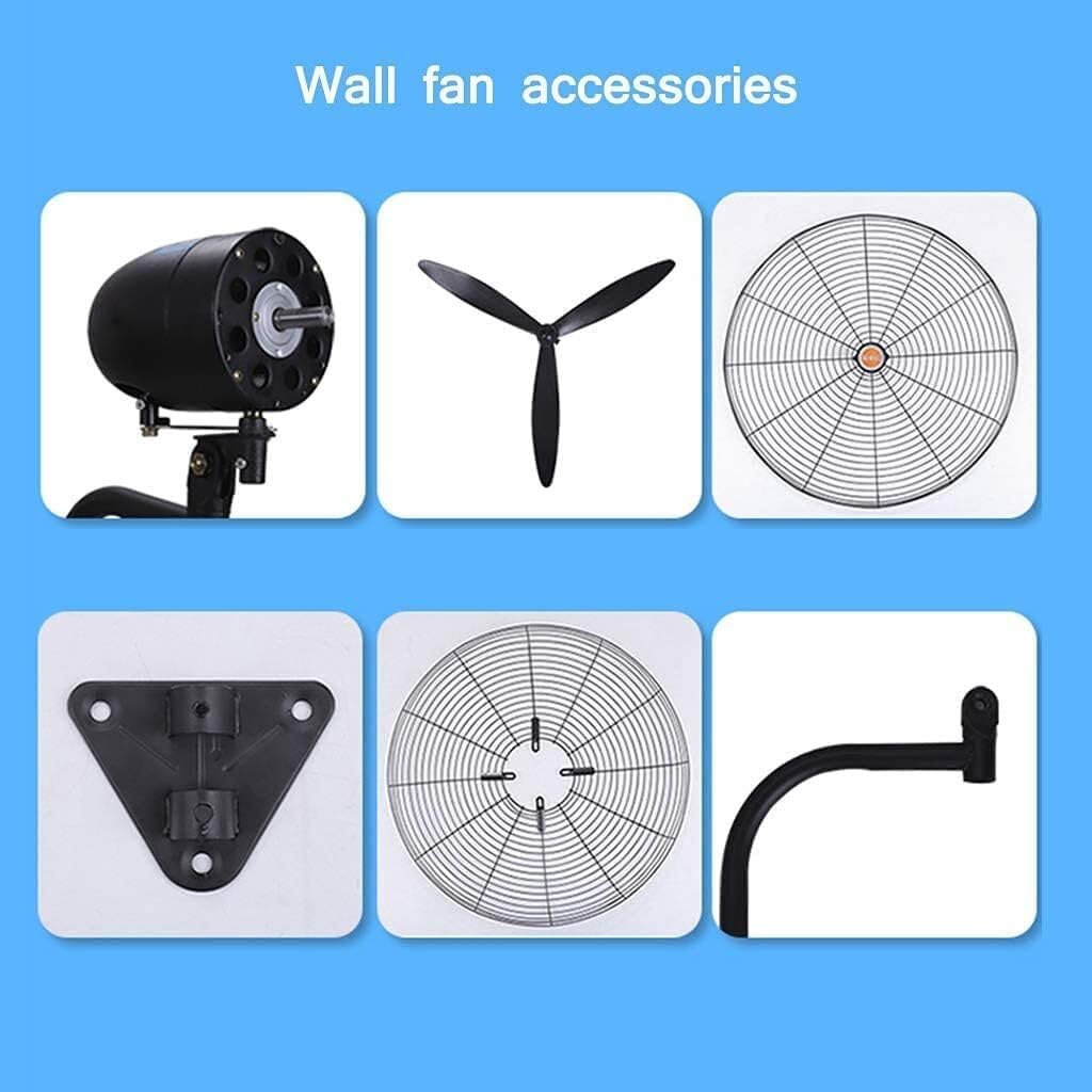 Wall-Mounted Oscillating Industrial Fan, Three-Speed Adjustable Cold Wide-Angle Air Supply for and Commercial Use, Available in 20in 26in Sizes