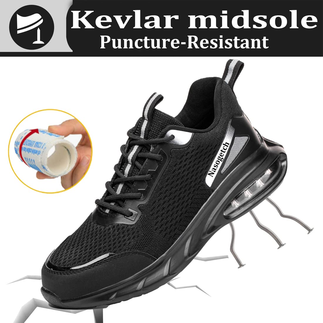 Impermeabili Scarpe Antinfortunistiche Uomo Donna Antiscivolo Scarpe da Lavoro con Punta in Acciaio Leggere Traspiranti Sportive di Sicurezza