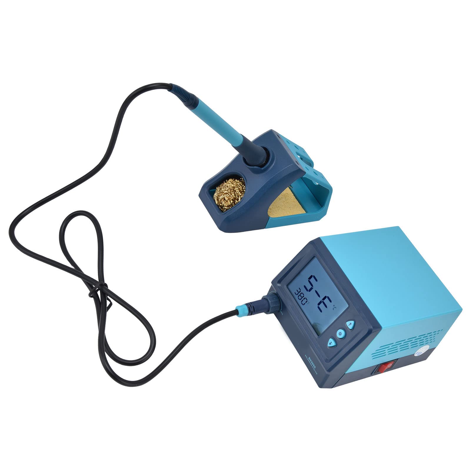Con bloqueo de contraseña de control por microcomputadora y diseño a prueba de estática - Estación de soldadura digital BK969S Plancha eléctrica de retrabajo de 60 W - Pantalla