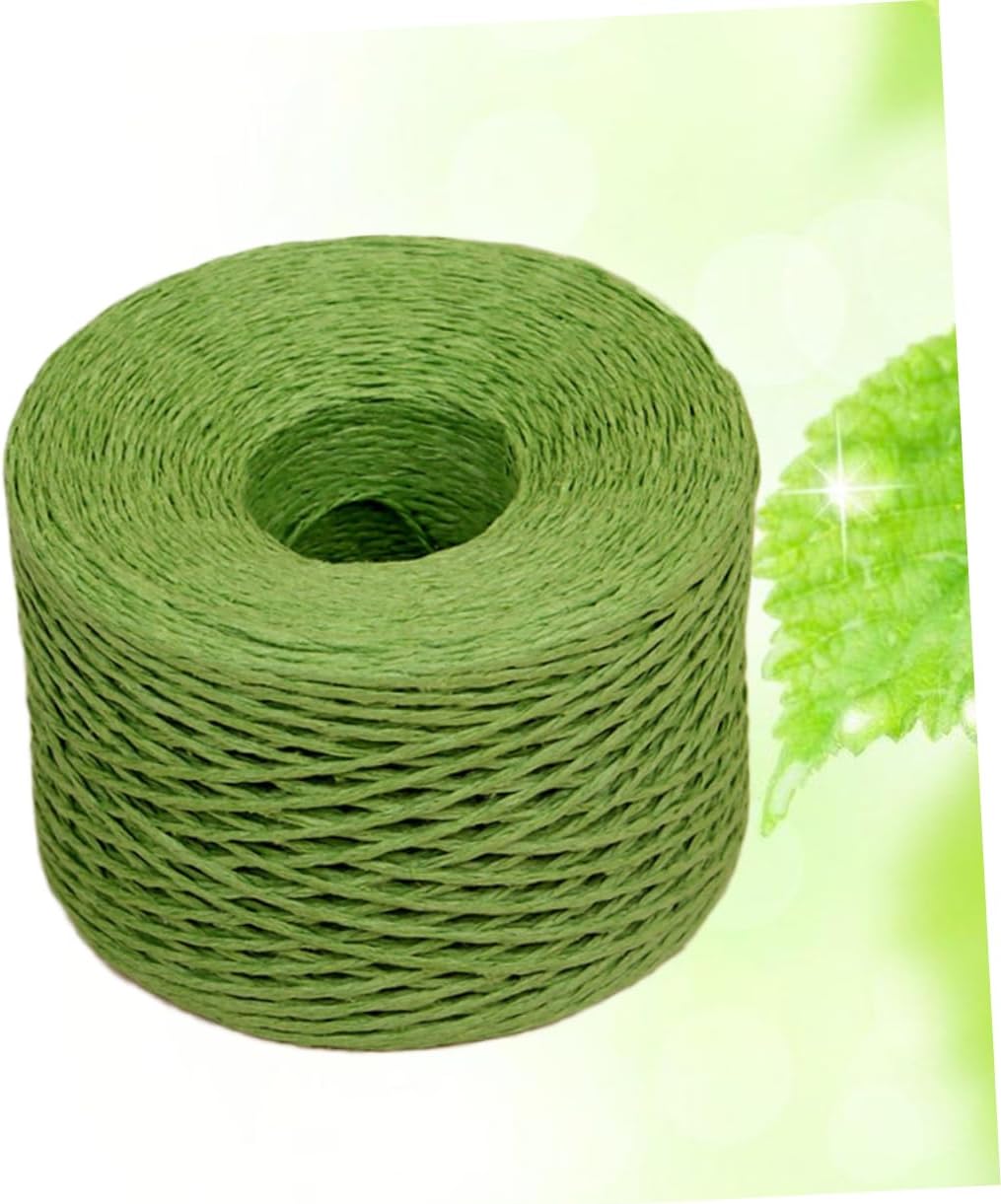 2pcs 218 Matte Paper Raffia Twine 0.08 Inch Wide Paper String Rolls Braided Rope for Festivals