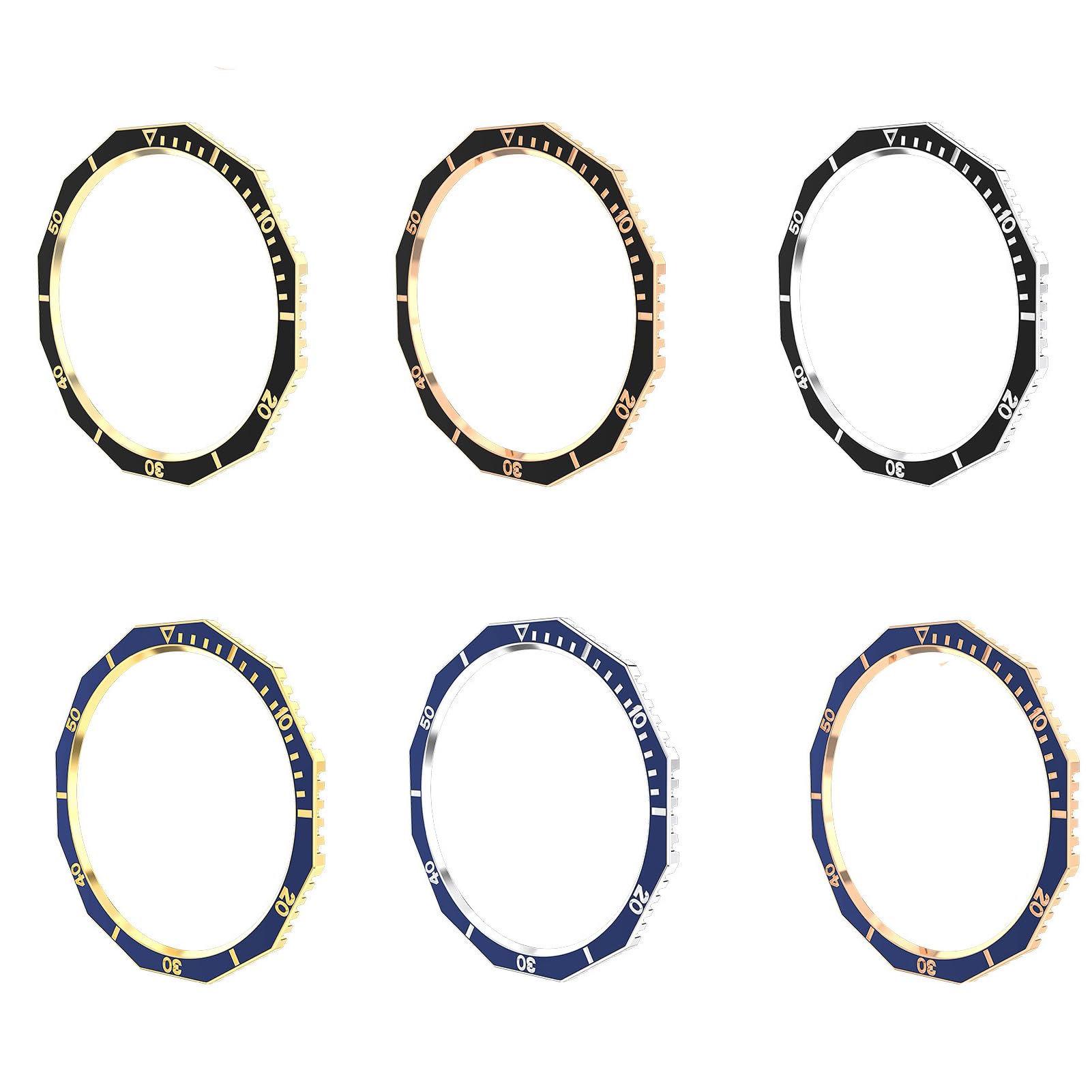 Bezel Ring Compatible for Galaxy Watch 6 Classic 47mm Bezel Cover Protector Frame Anti Scratch Accessory Compatible with Samsung Galaxy Watch 6 Classic,6PCS Rhombic