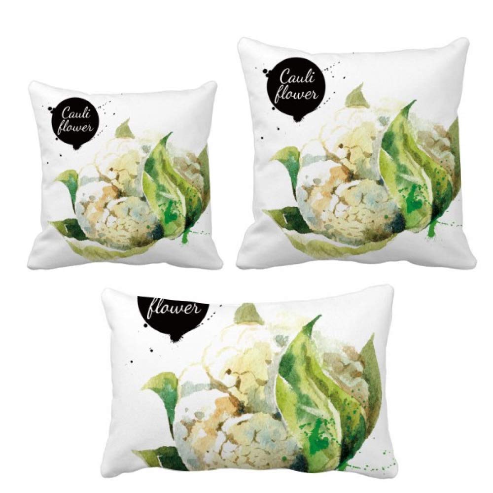 Housse de coussin légume chou-fleur pour canapé et maison