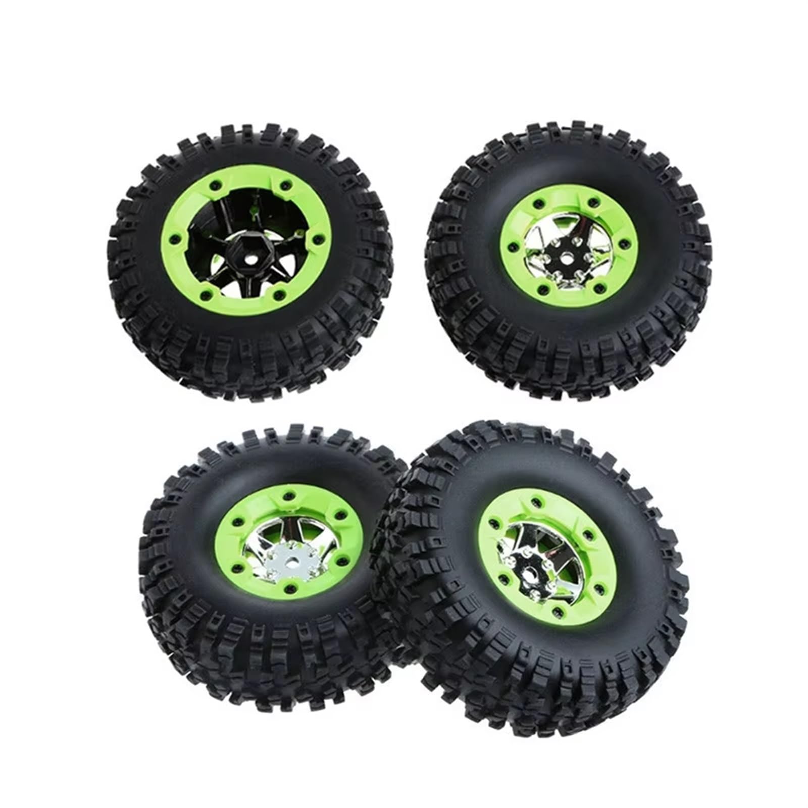 Rc Tire Jante pour Wltoys 12428 12423 0070 0071 Pièces De Rechange 2-4 Pièces Pneus Gauche Et Droit Kit De Moyeu De Roue pour Voiture 1:12 RC(Right)