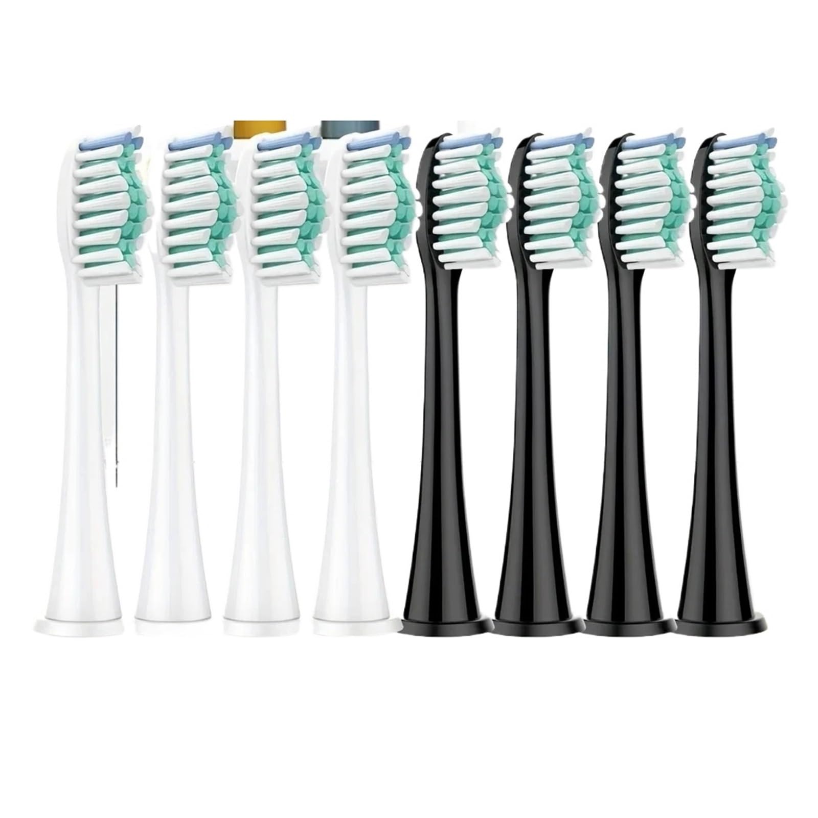 Cabezales de cepillo repuesto 8 piezas for HX3 HX6 HX9 Series HX6064 | Los cabezales de cepillo de repuesto se adaptan a los mangos de cepillos de dientes eléctricos a juego.(Black 16pcs)