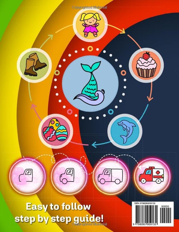 Little Picasso How To Draw Everything 330 Activities For Kids: 330 Drawings of Cute Toys, Animals, Food, Gifts, and other Amazing Things | Activity Book For Kids | 300 + Step by Step image 3