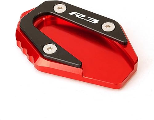Miniatura 20 de CNC aluminio Motorcycle Side Stand Enlarge Plate Kickstand Extension for Yamaha R3 YZF R3 YZF-R3 MT03 MT-03 2014-2023 (Color : Red-MT03)