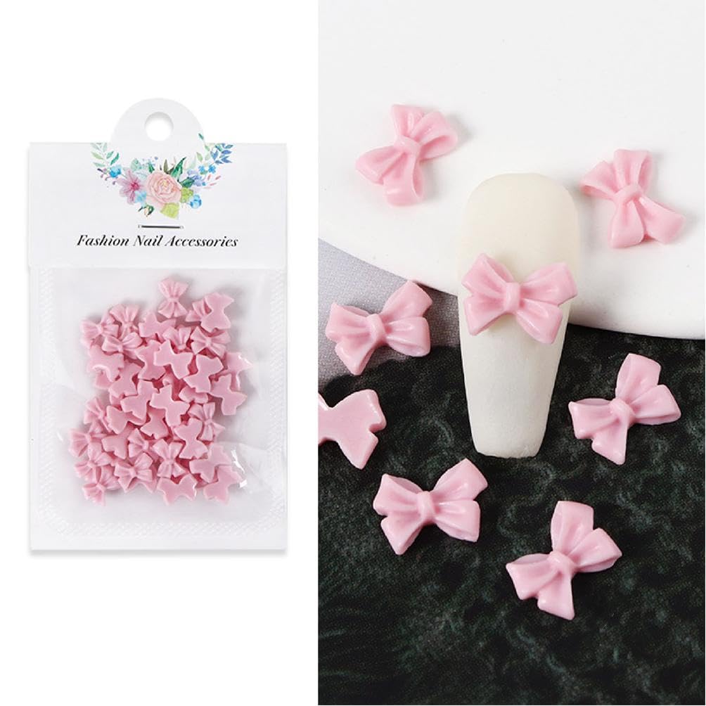 Morain 50Of Pack Bows Nail Charm Flatback Nail Art Bowknot Nail Art Bows Nail Art Decoration Bowknot Nail Decals Bows Nail Charm