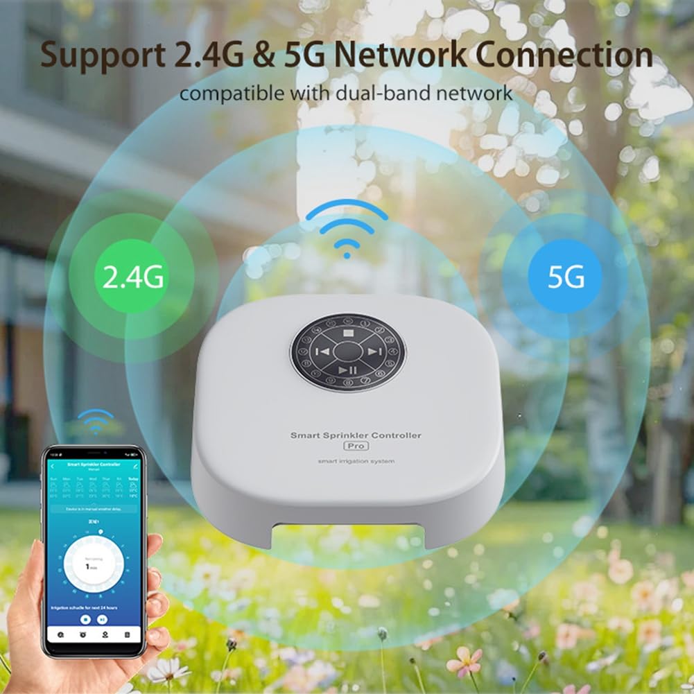 Controlador de Riego Inteligente Wifi Tuya, Controlador de Válvula de Agua, de Riego por Automático, Control Remoto por APP.