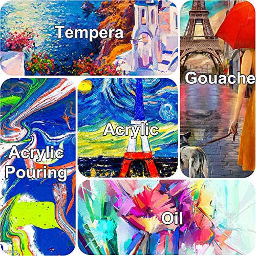 image for Artkey Stretched Canvases for Painting 8x8 Inch 7-Pack, 10 oz Triple P