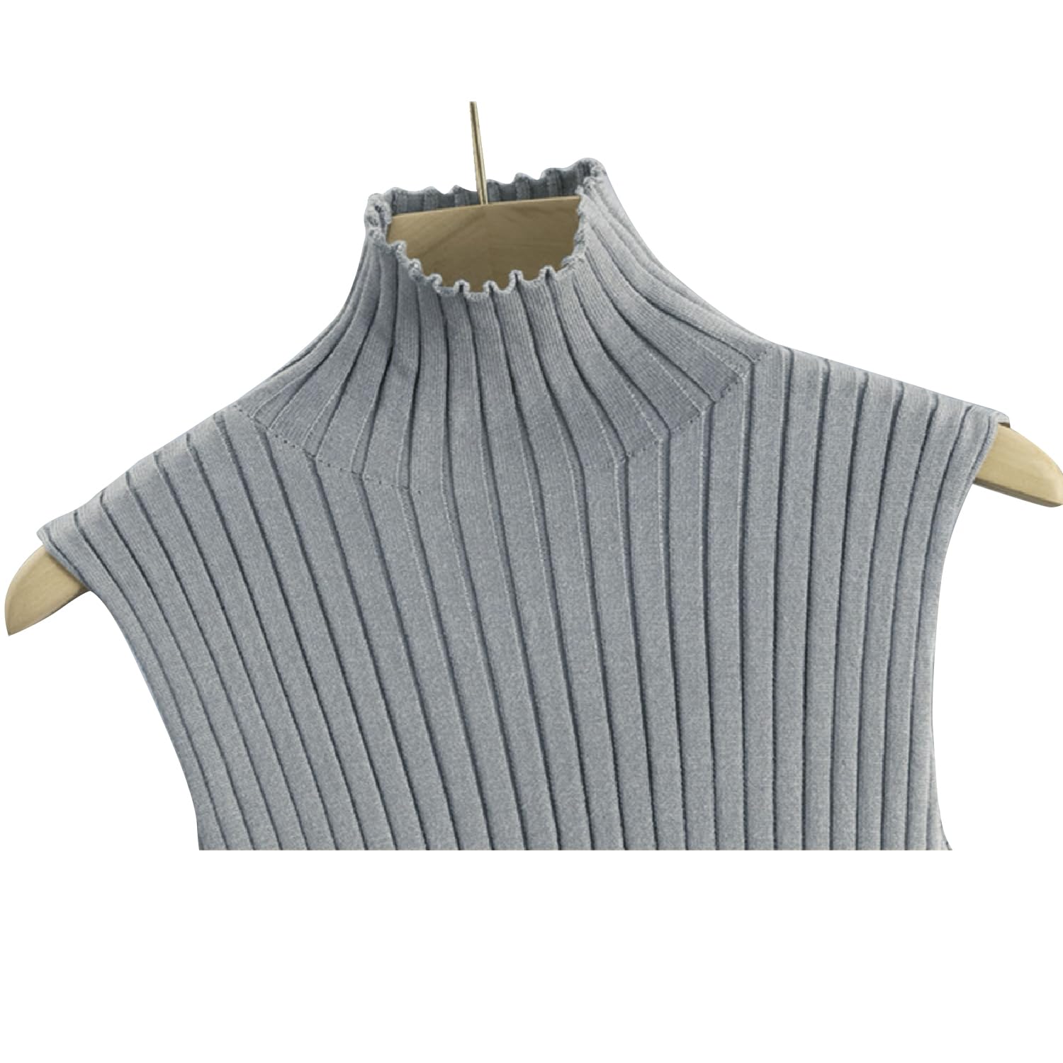 Dyalsa Set da 3 pezzi da donna in maglia, cardigan a maniche lunghe senza maniche, canotta a collo alto e pantaloni a gamba larga