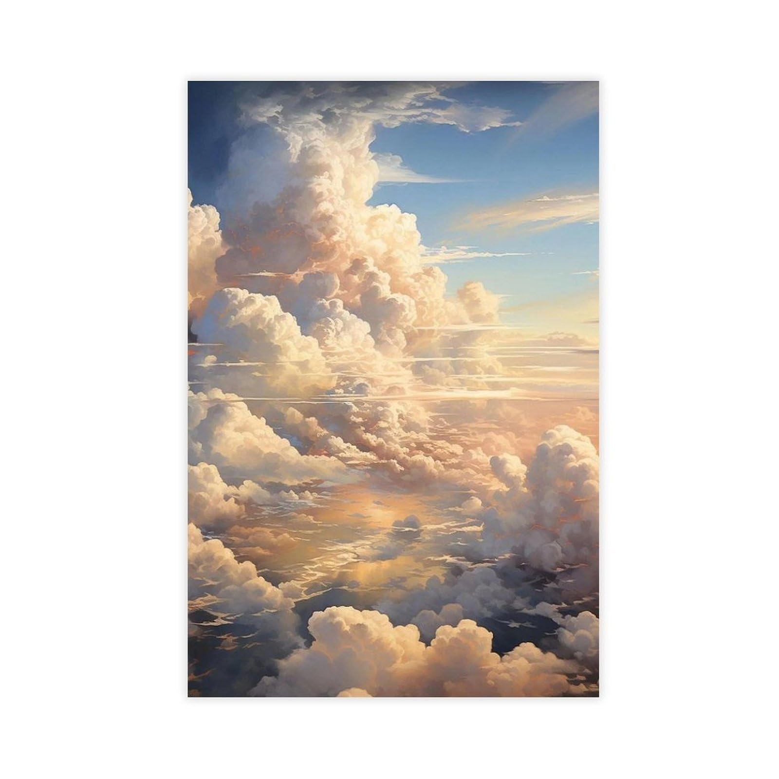 Bareronor Clouds Canvas Poster Canvas Poster Bedroom Decor Landscape Office Room Decor Gift 24" L X 36" W