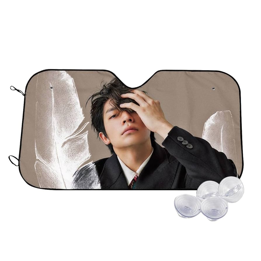 Amazon | 岸優太9 車用サンシェード 高密度生地 駐車 遮光