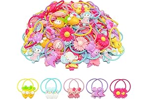 AMMY Colorful Hair Ties for Kids Fine Hair: Fun Character Hairbands for...