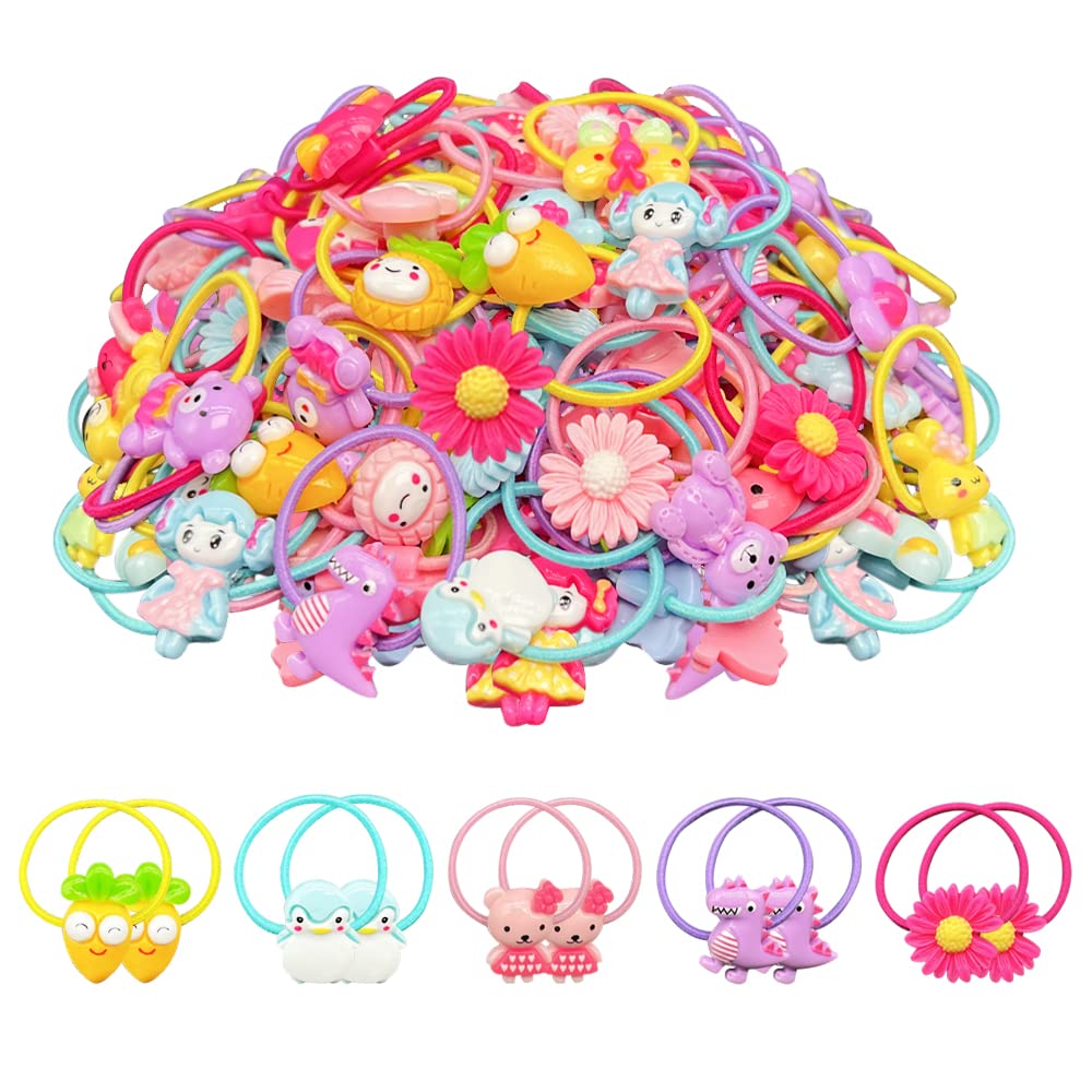 AMMY Colorful Hair Ties for Fine Hair, Small Soft Hair Bands Cute Hair Accessories with Fun Characters For Toddlers Little Girls AMMY Colorful Hair Ties for Fine Hair, Small Soft Hair Bands Cute Hair Accessories with Fun Characters For Toddlers Little Girls