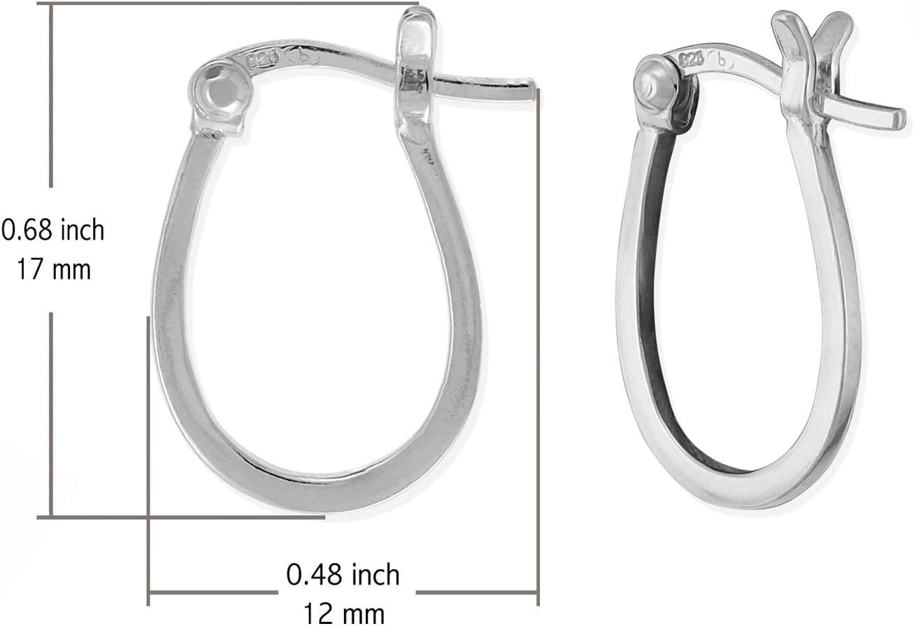 Boma Jewelry Sterling Silver Oval Horseshoe Hoop Earrings - Image 5