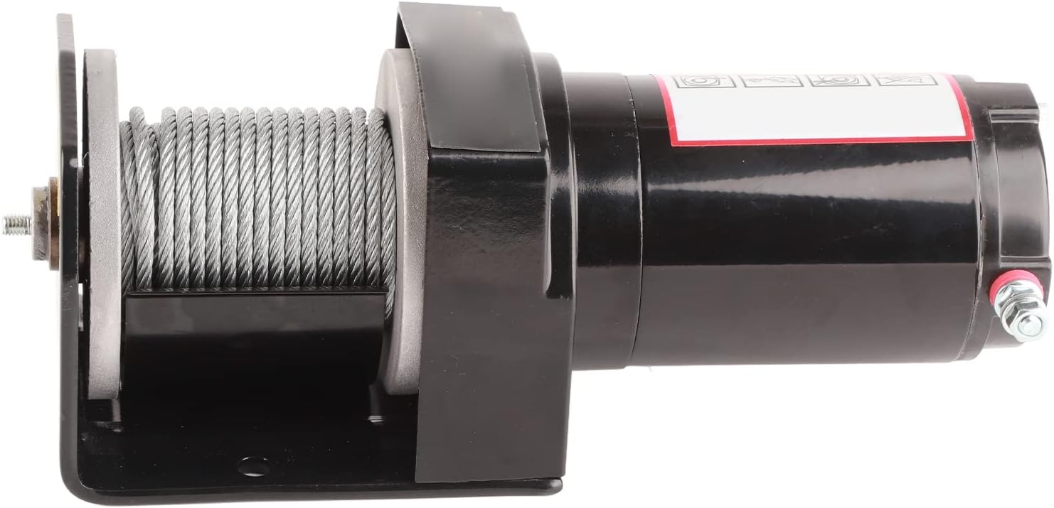 Semme Electric Power Tow Winch with Remote Control Low Noise DC 12V 2500lb for ATV UTV Versatile and Efficient