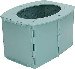 Portable Potty for Toddler Travel, Foldable Toddler Toilet Seat Travel Potty Training Toilet for Boys Girls, Mobile Folding Toilet for Car, Camping, Tourism, Outdoor, Indoor (Green)