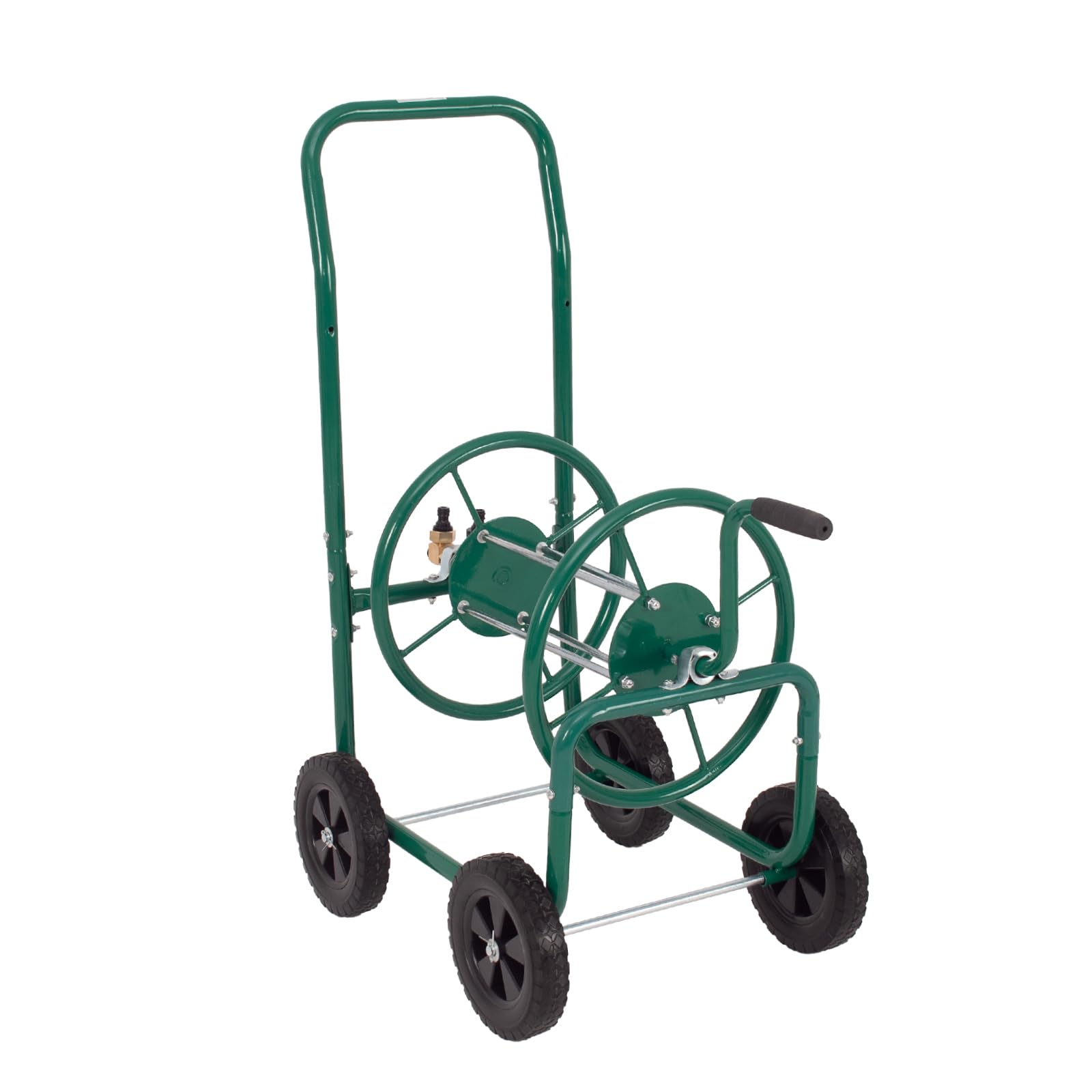 TRUTZHOLM Schlauchwagen Basic 4 Räder 95,5 x 58 cm Stahl, für 50 m Gartenschlauch 3/4" Anschluß grün
