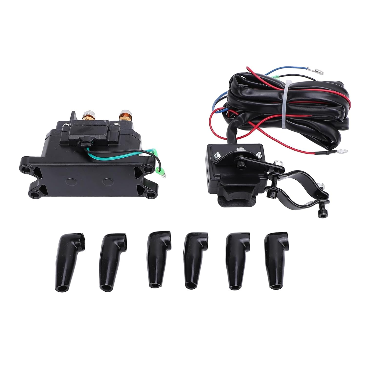 Winch Relay Contactor with Thumb Switch Kit High Performance Safe 12V 250A for Truck UTV 5000 to 7000lbs Winch