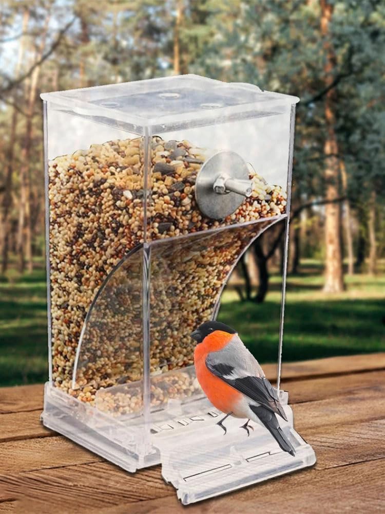 Pack of 3 Automatic Feeder for Birds Automatic Bird Feeder, Acrylic Feeder - Image 4