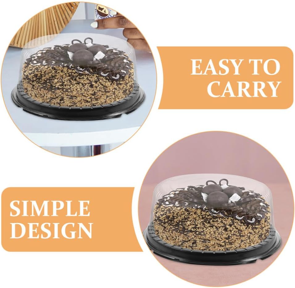 STOBAZA Wedding Cake Box with Lid 20pcs Reusable Plastic Cake Carriers for Transport Storage