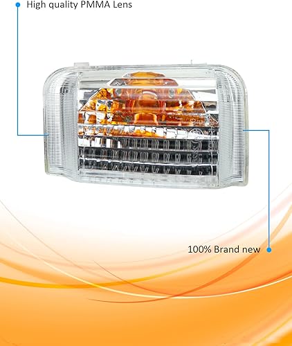 Miniatura 4 de YUANTUO Carcasa de luz intermitente intermitente para espejo lateral derecho del pasajero, compatible con ProMaster 1500 2500 3500 2014-2021