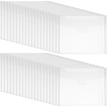 60Pcs Stamp and Die Storage Pockets Clear Plastic Envelopes Scrapbooking Storages with 60Pcs Labels for Card Making
