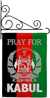 Pray for Kabul Garden Flag Set Wall Holder Support Afghanistan Stop War Taliban NATO United States Biden Stand Soldiers House Banner Small Yard Gift Double-Sided, Made in USA