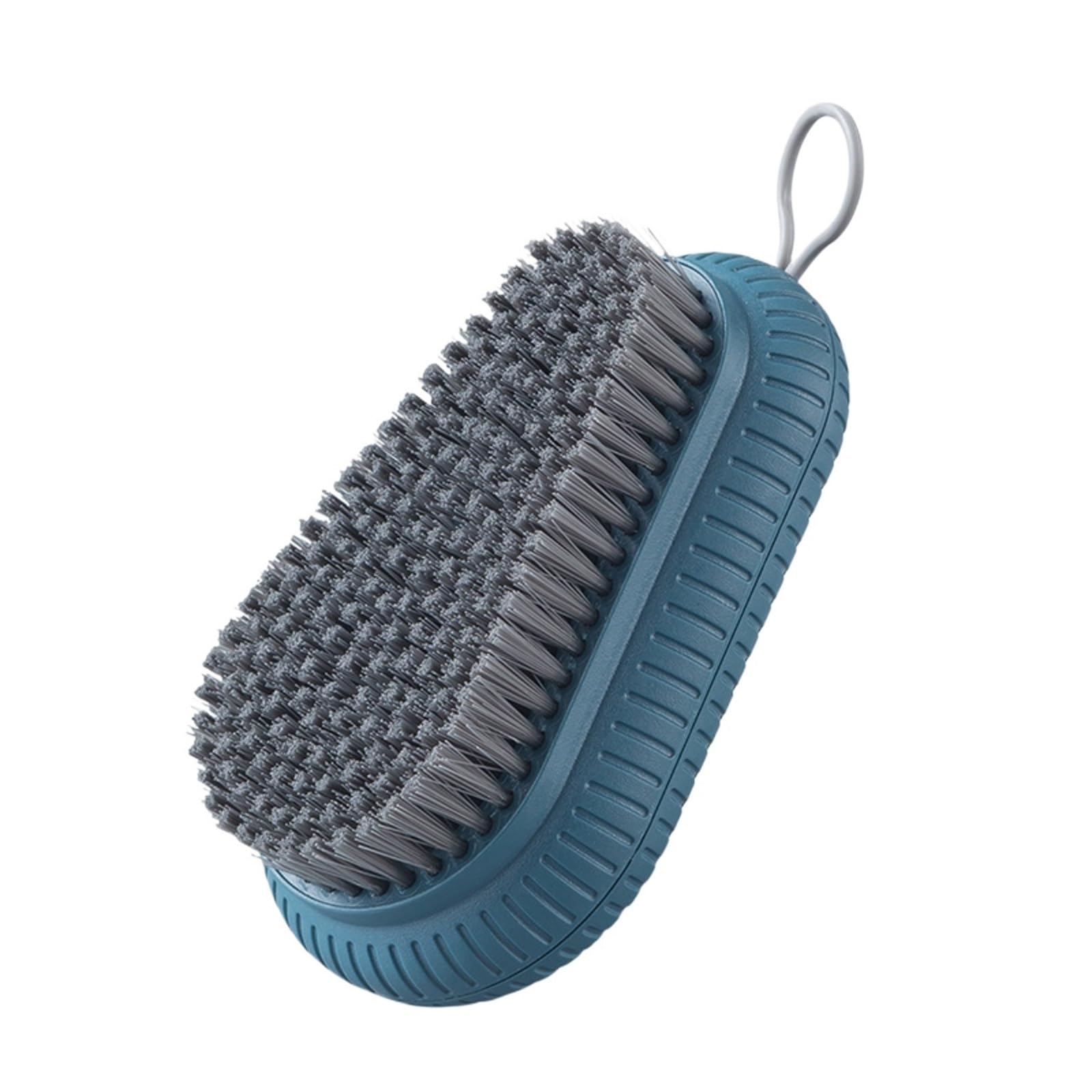 Shoe Brush Simple color plastic soft bristle laundry brush, cleaning and scrubbing shoe, washing, board(Blue)