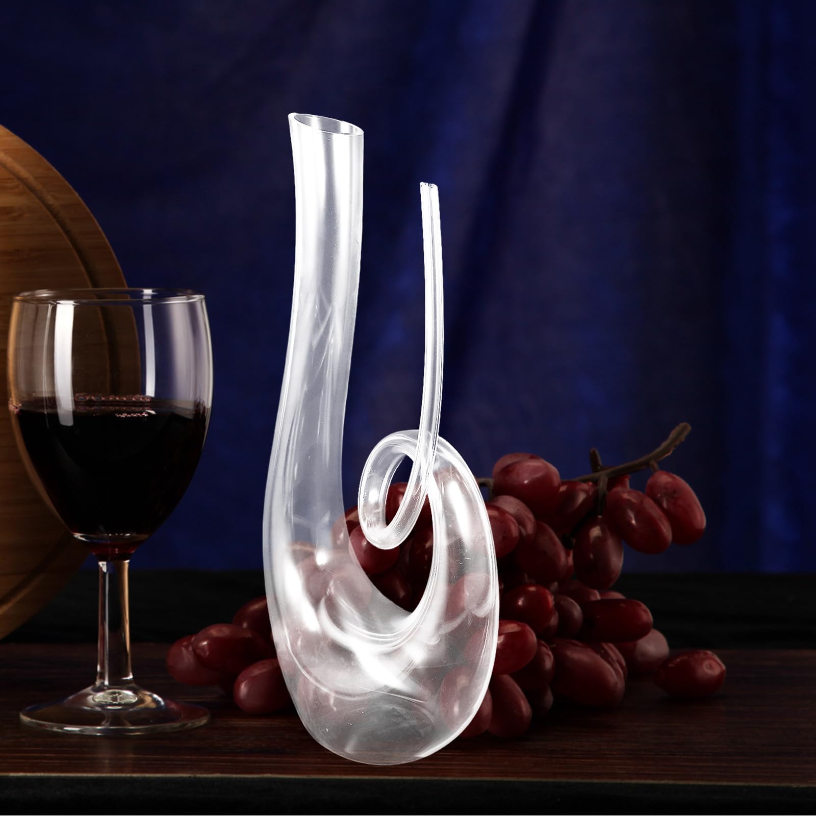 DOITOOL Decantador de Vino Doméstico y Diseño de Cristalino 1300ml para Mejorar y Bouquet en Reuniones