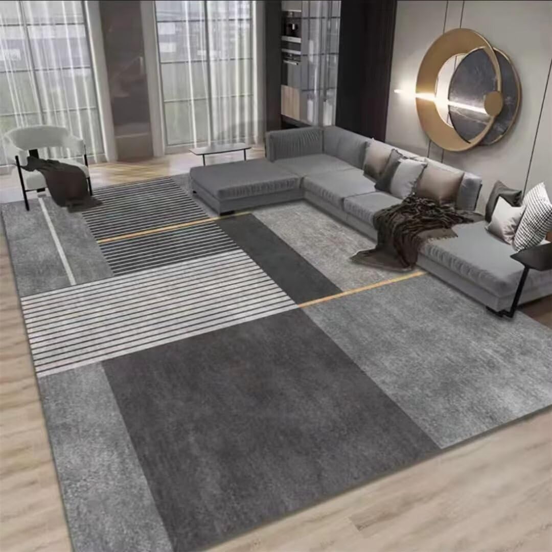 Tapis salon moderne géométrique 120x180cm et grand tapis chambre ado personnalisé