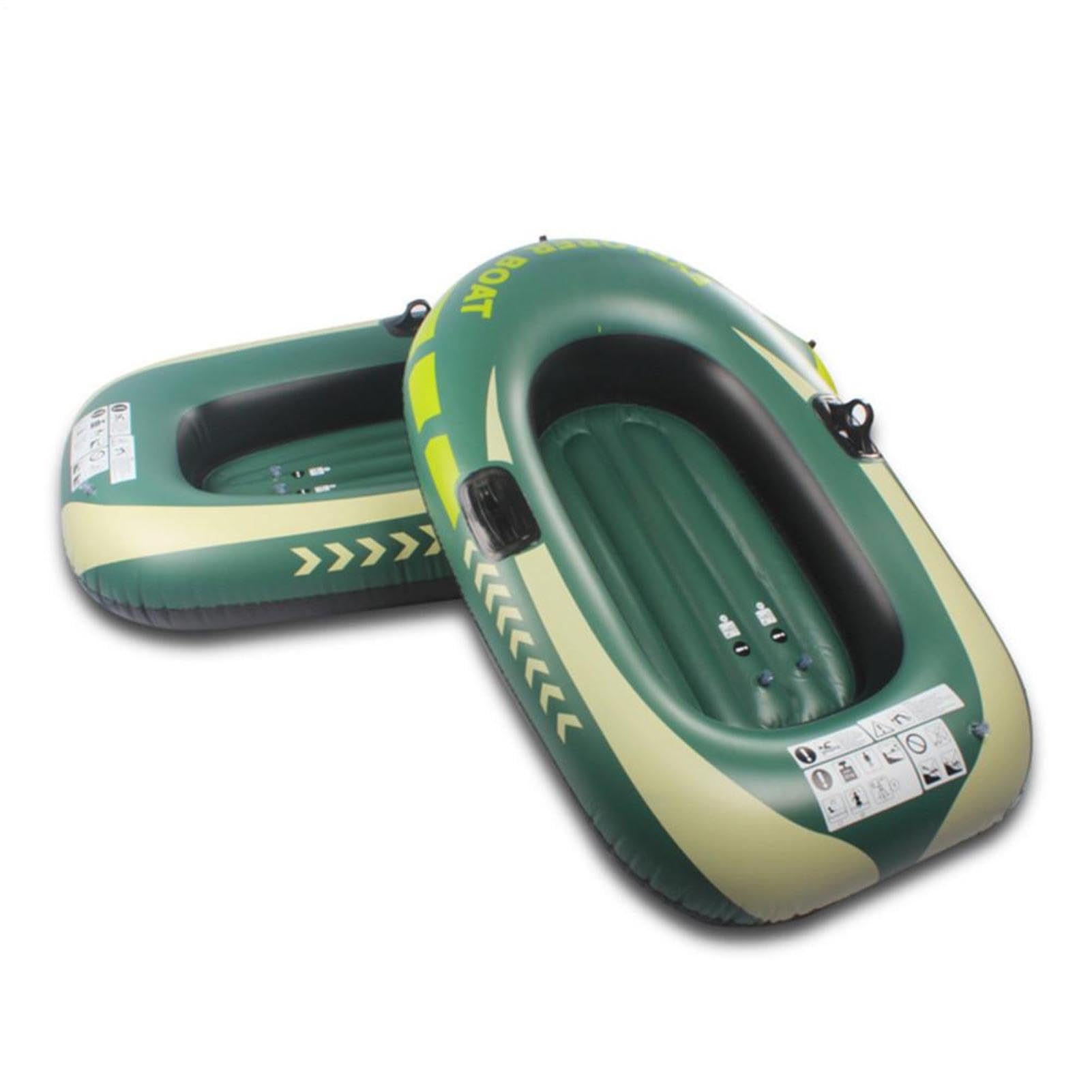 Barco Plegable Soportes Paletas | Kayak/Canoa Inflable 1-2 Plazas PVC Resistente -vPerfetto, Lago, Playa, Camping, Transporte Fácil
