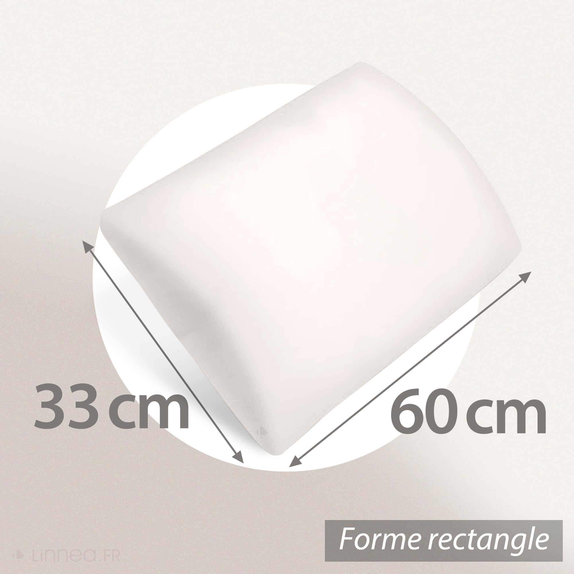 Almohada Nomade, visco-vegetal, con memoria de forma, 60 x 33 cm